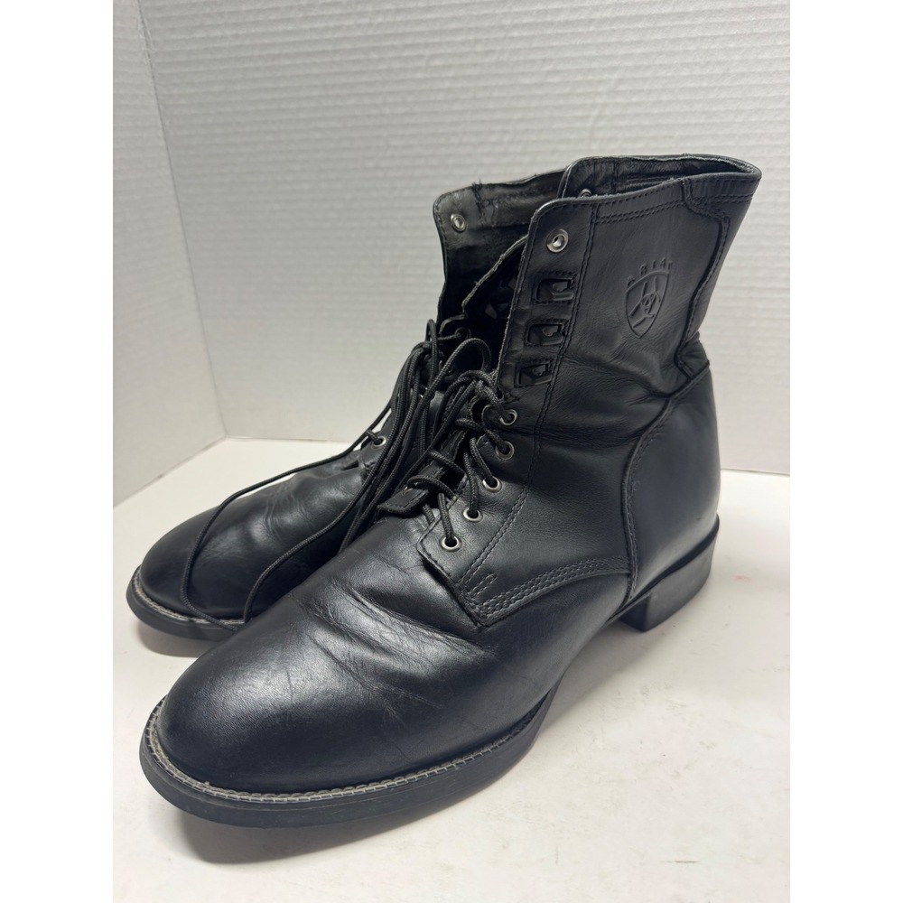 Ariat Heritage Lacer Black Leather Western Boots Mens 10EE Wide 32501